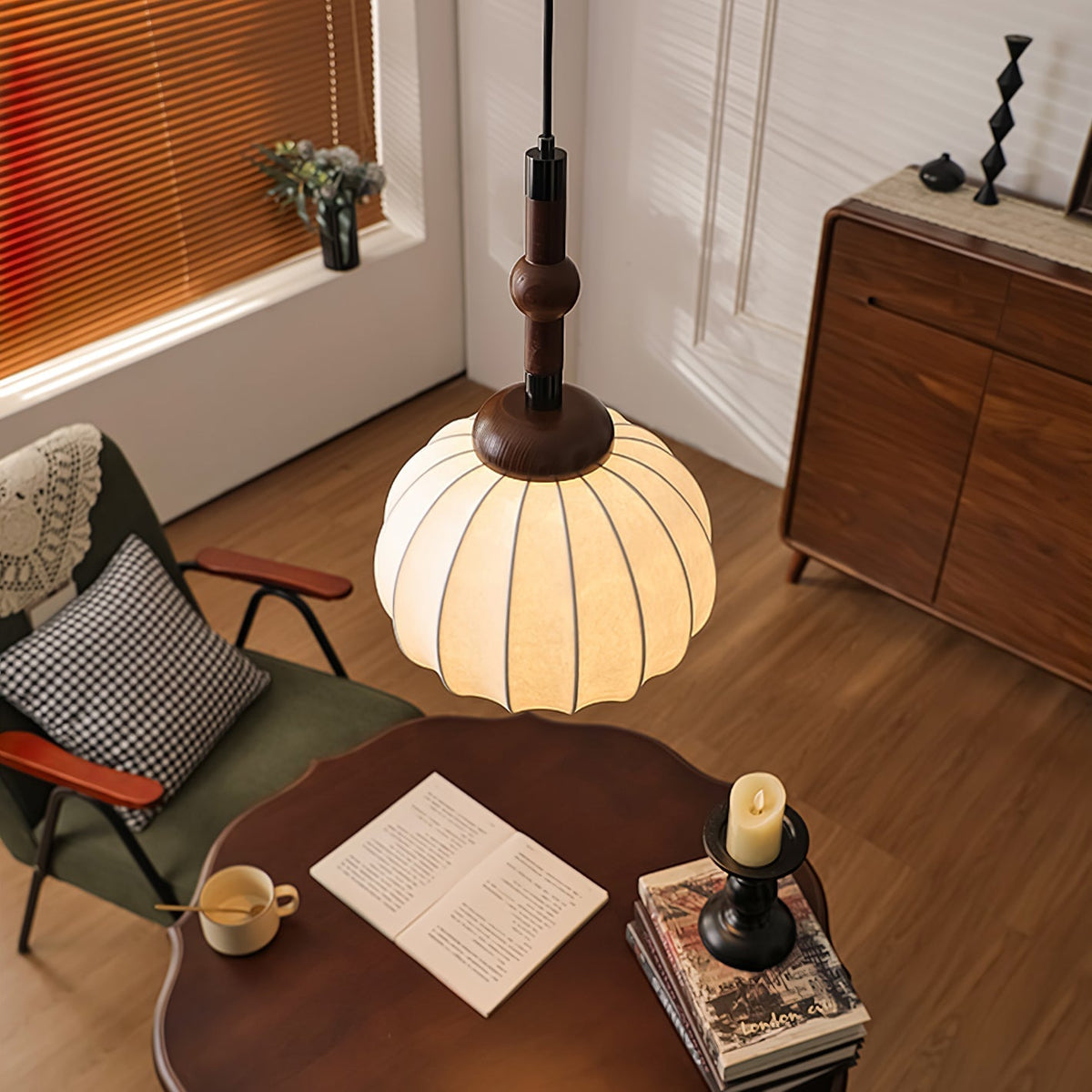 Isenune Silk Pendant Light-Moonnatur