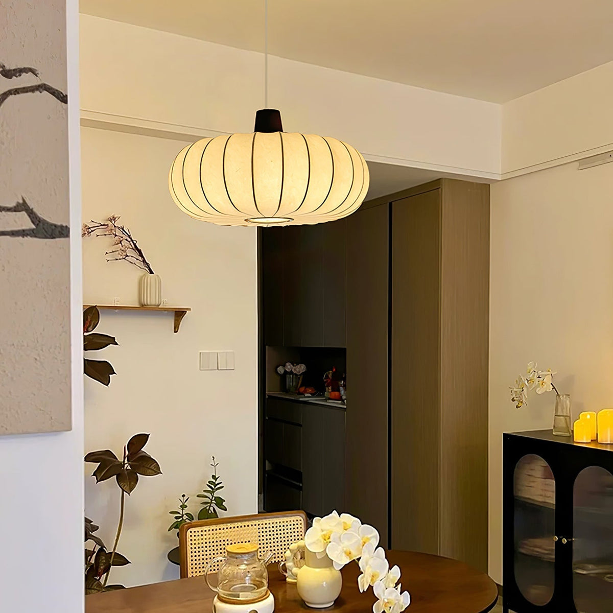 Iverlyn Silk Pendant Light-Moonnatur