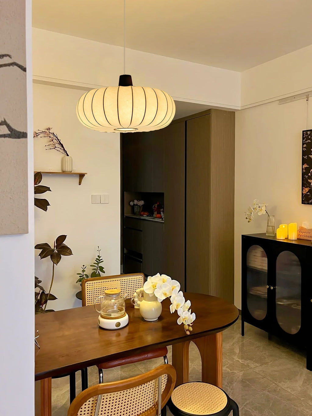 Iverlyn Silk Pendant Light-Moonnatur