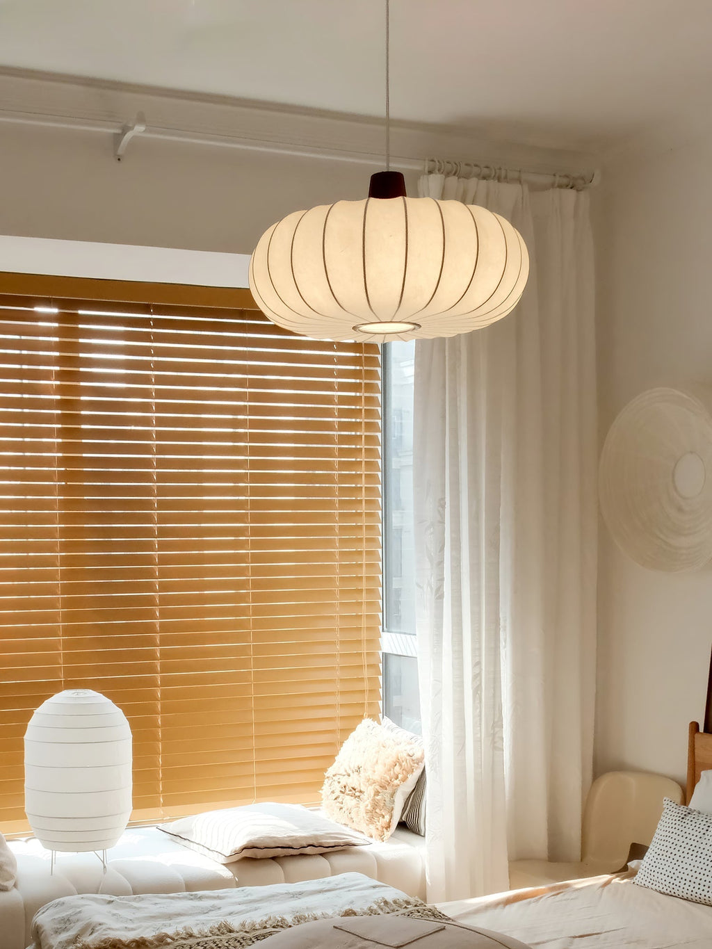Iverlyn Silk Pendant Light-Moonnatur