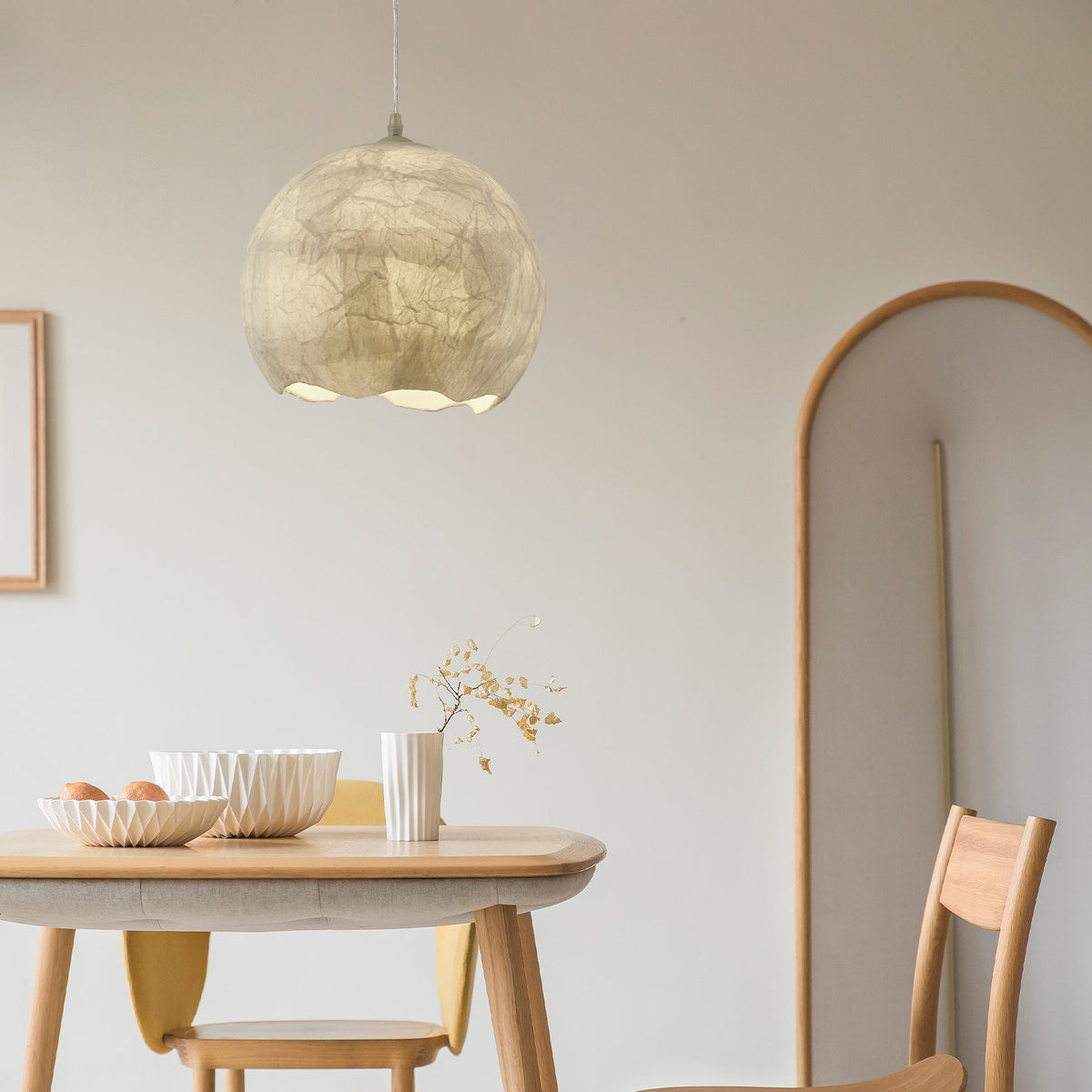 Floriel Silk Pendant Light-Moonnatur