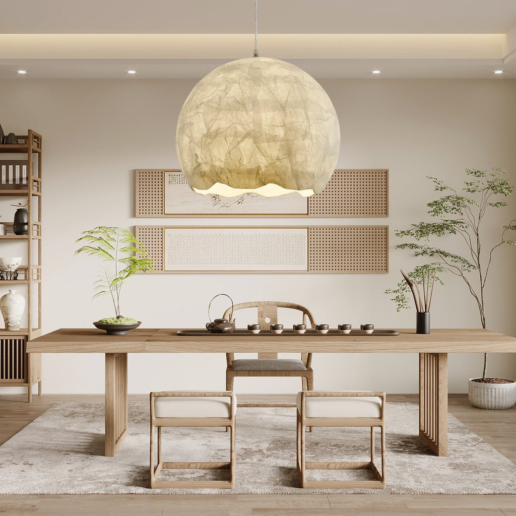 Floriel Silk Pendant Light-Moonnatur