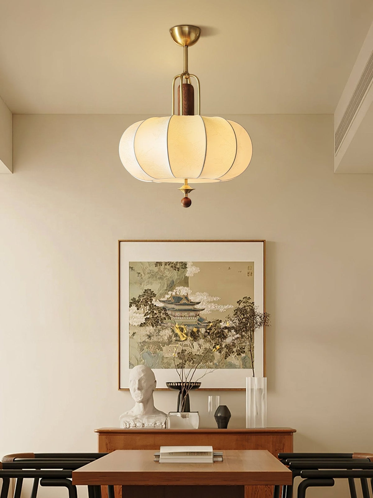 Lowenwyn Silk Pendant Light-Moonnatur