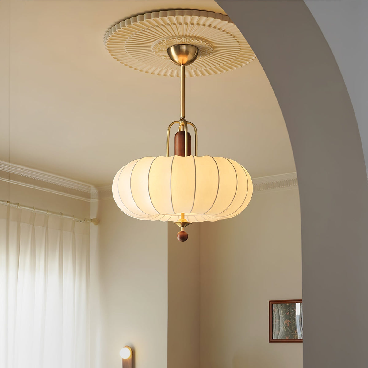 Lowenwyn Silk Pendant Light-Moonnatur