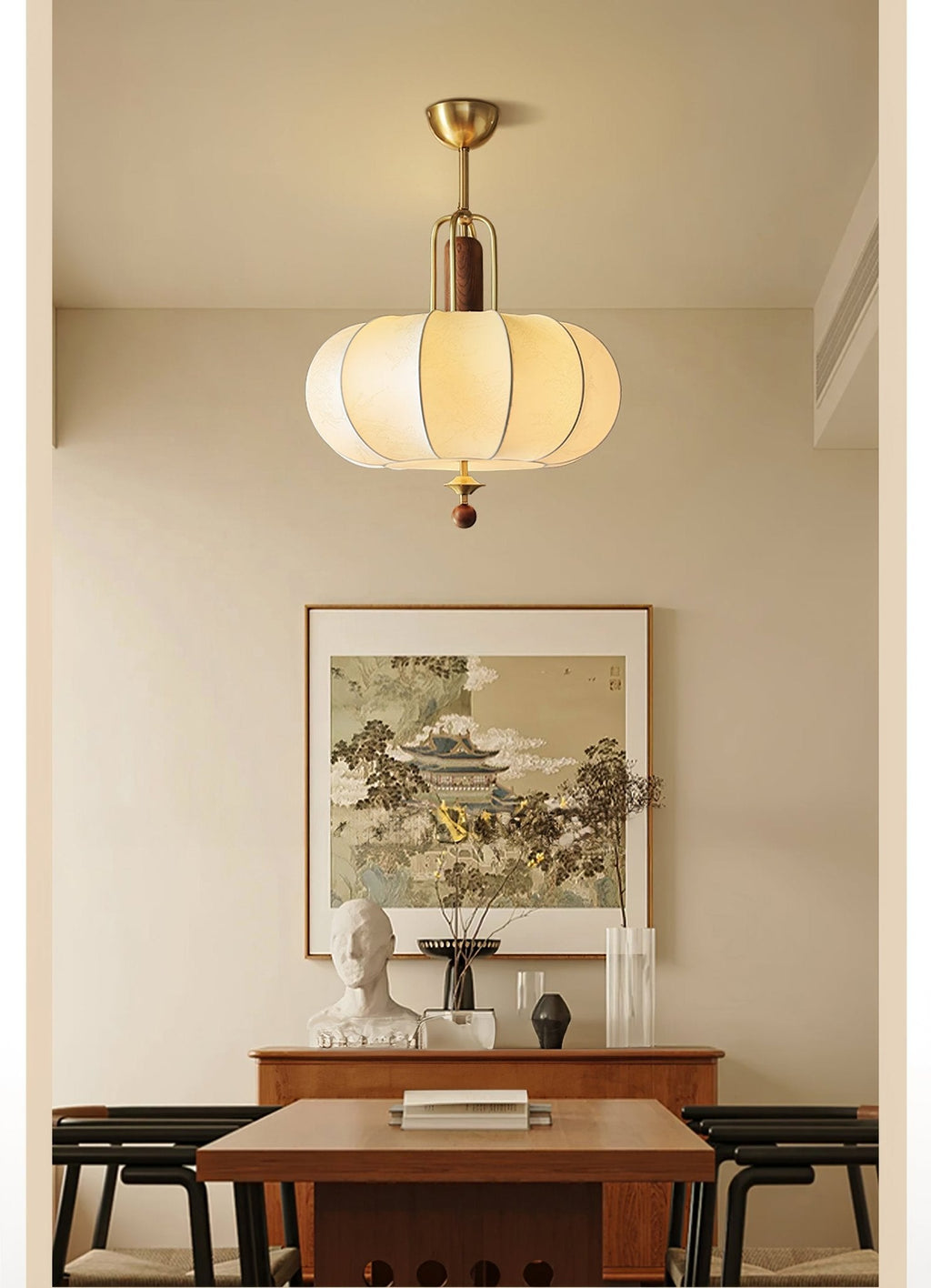 Lowenwyn Silk Pendant Light-Moonnatur