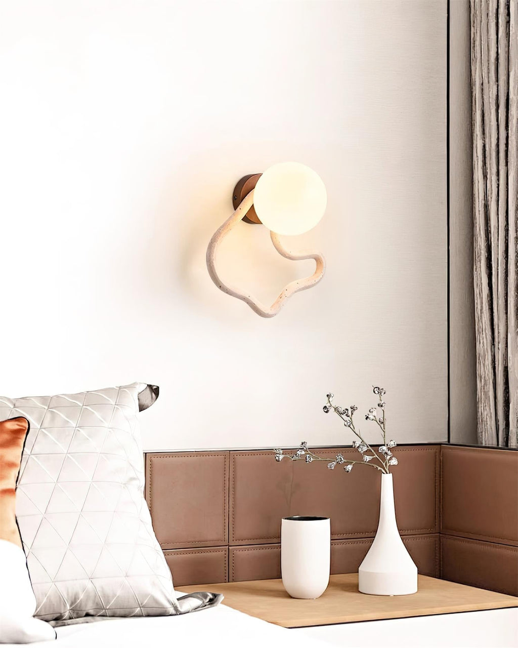 Lorrenrose Travertine Wall Light-Moonnatur
