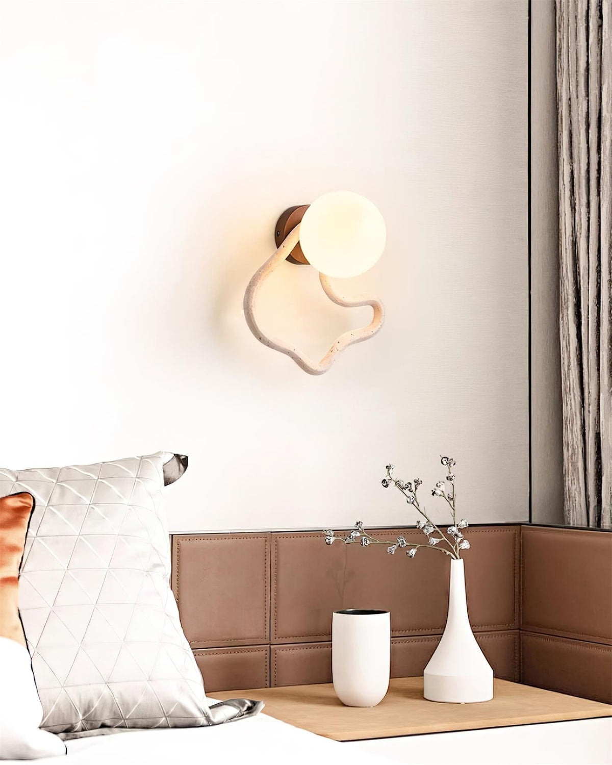 Lorrenrose Travertine Wall Light-Moonnatur