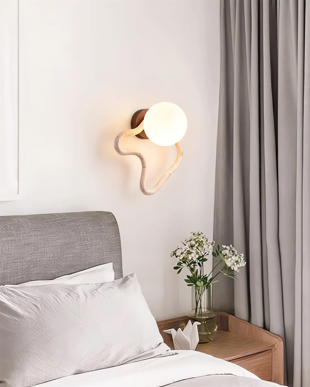 Lorrenrose Travertine Wall Light-Moonnatur