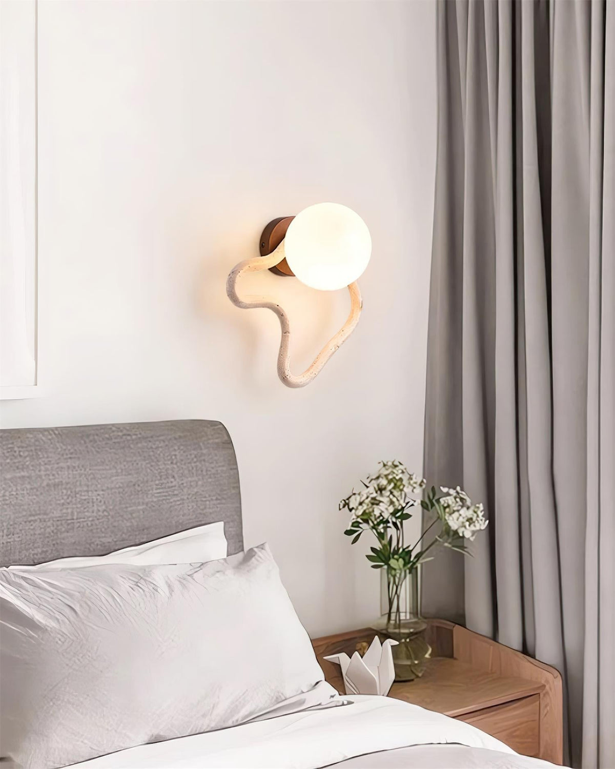 Lorrenrose Travertine Wall Light-Moonnatur