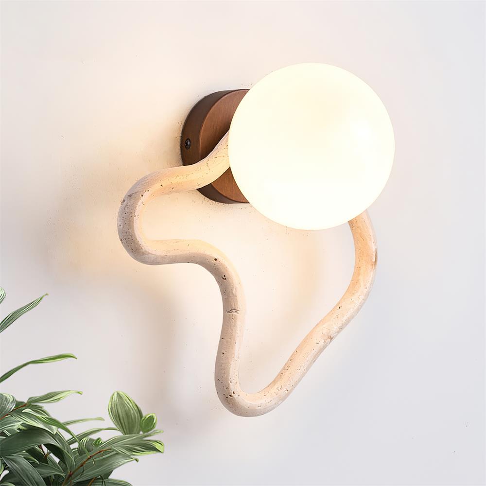 Lorrenrose Travertine Wall Light-Moonnatur