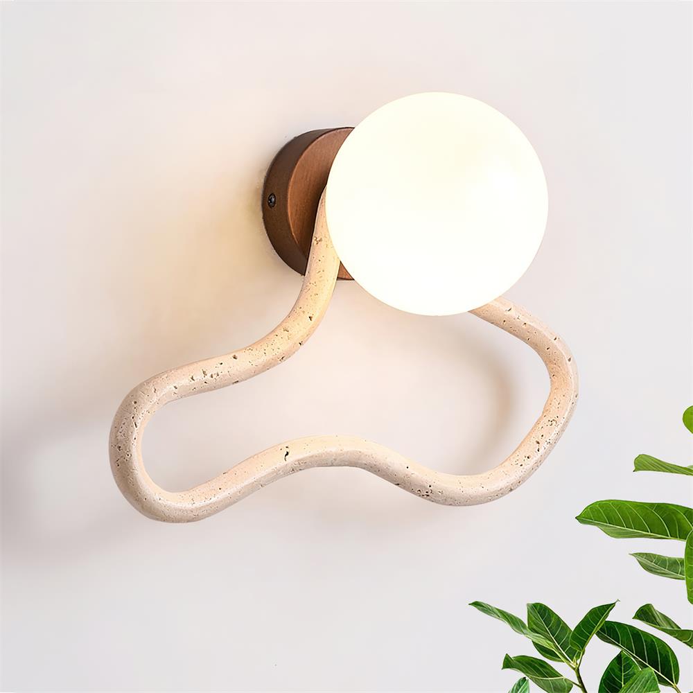 Lorrenrose Travertine Wall Light-Moonnatur
