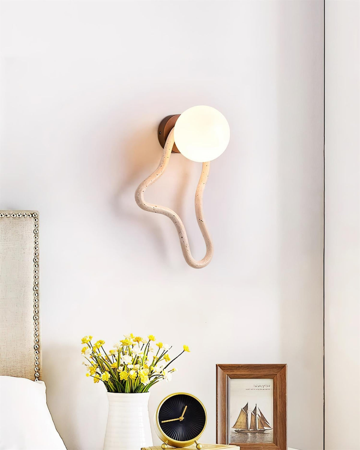 Lorrenrose Travertine Wall Light-Moonnatur