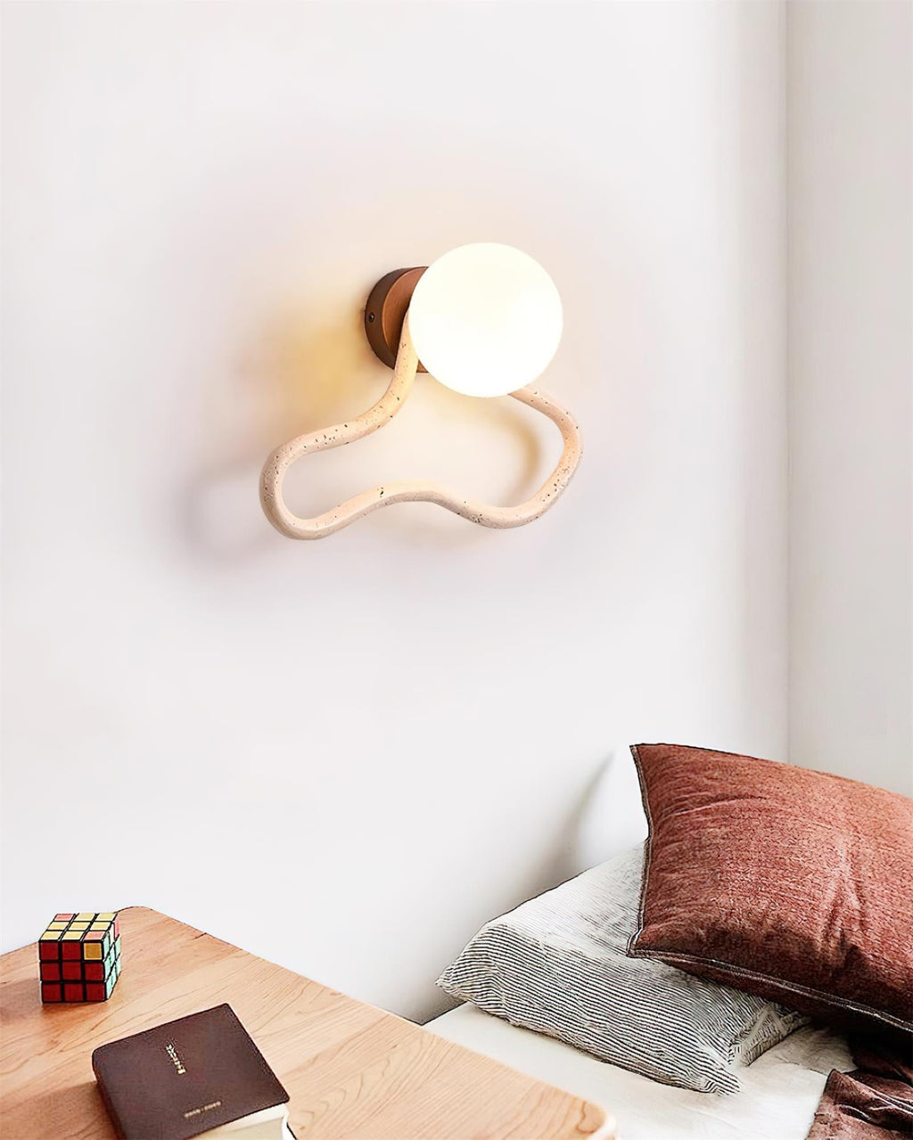 Lorrenrose Travertine Wall Light-Moonnatur
