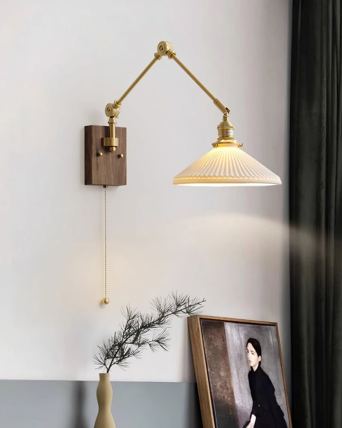 Corenorie Ceramic Wall Light-Moonnatur
