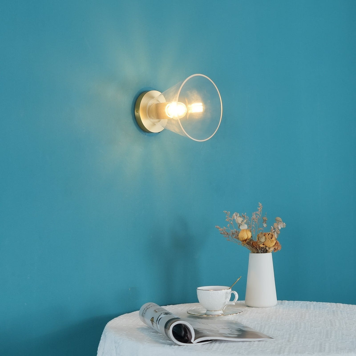 Hresora Glass Ceiling Light-Moonnatur