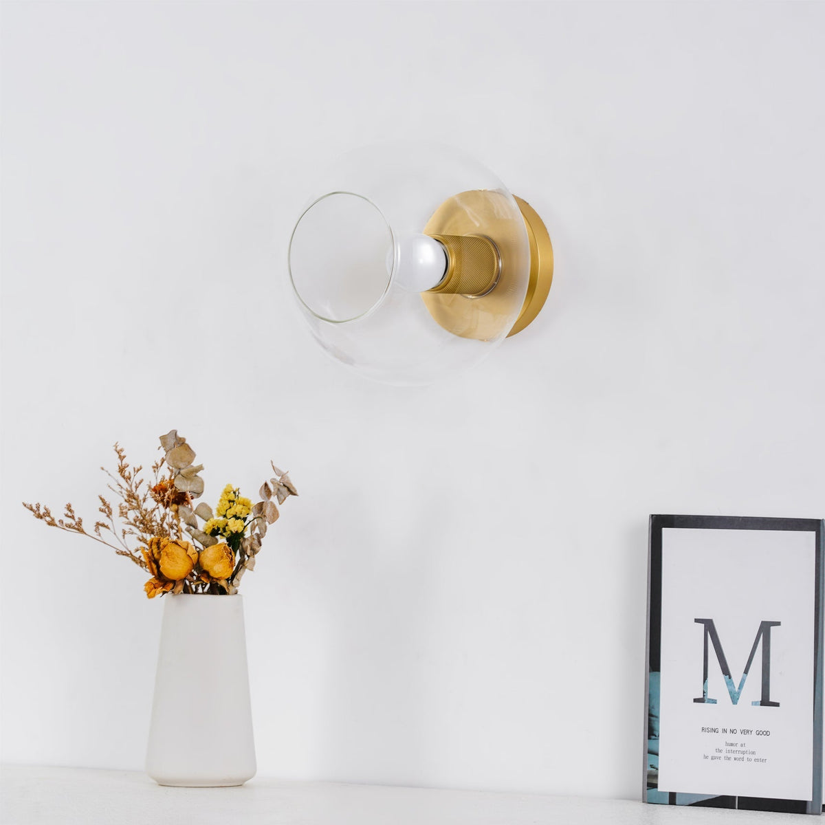 Hresora Glass Ceiling Light-Moonnatur
