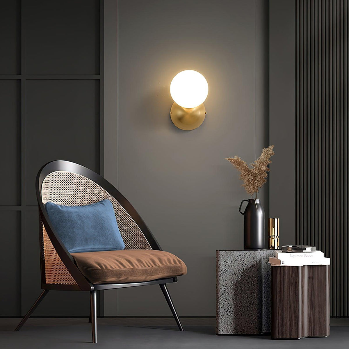 Orenenna Glass Wall Light-Moonnatur