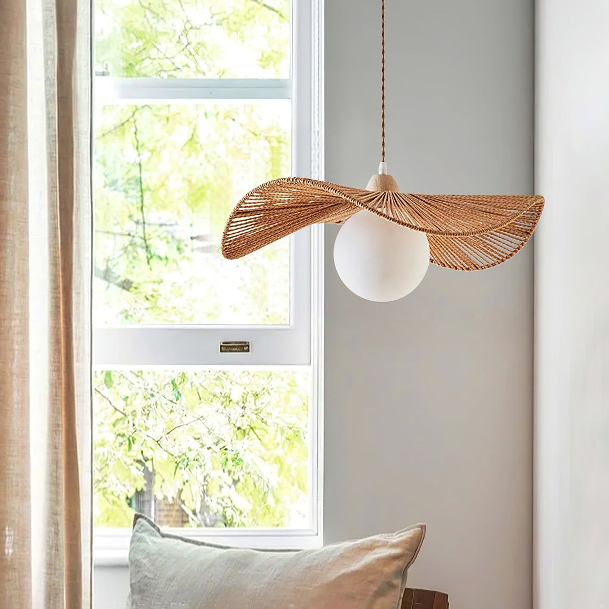 Corvenis Hemp Rope Pendant Light-Moonnatur