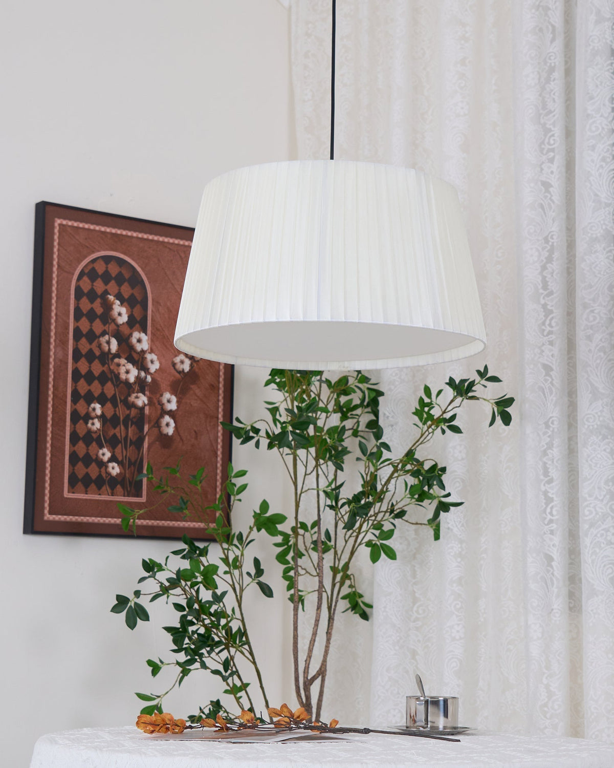 Sorrelwood Fabric Pendant Light-Moonnatur