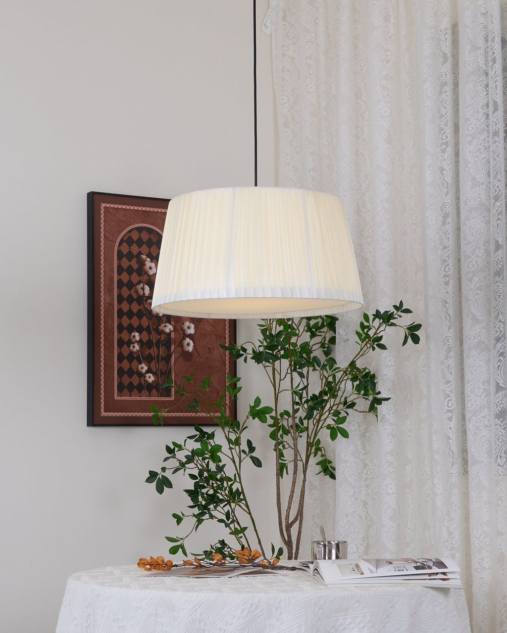 Sorrelwood Fabric Pendant Light-Moonnatur
