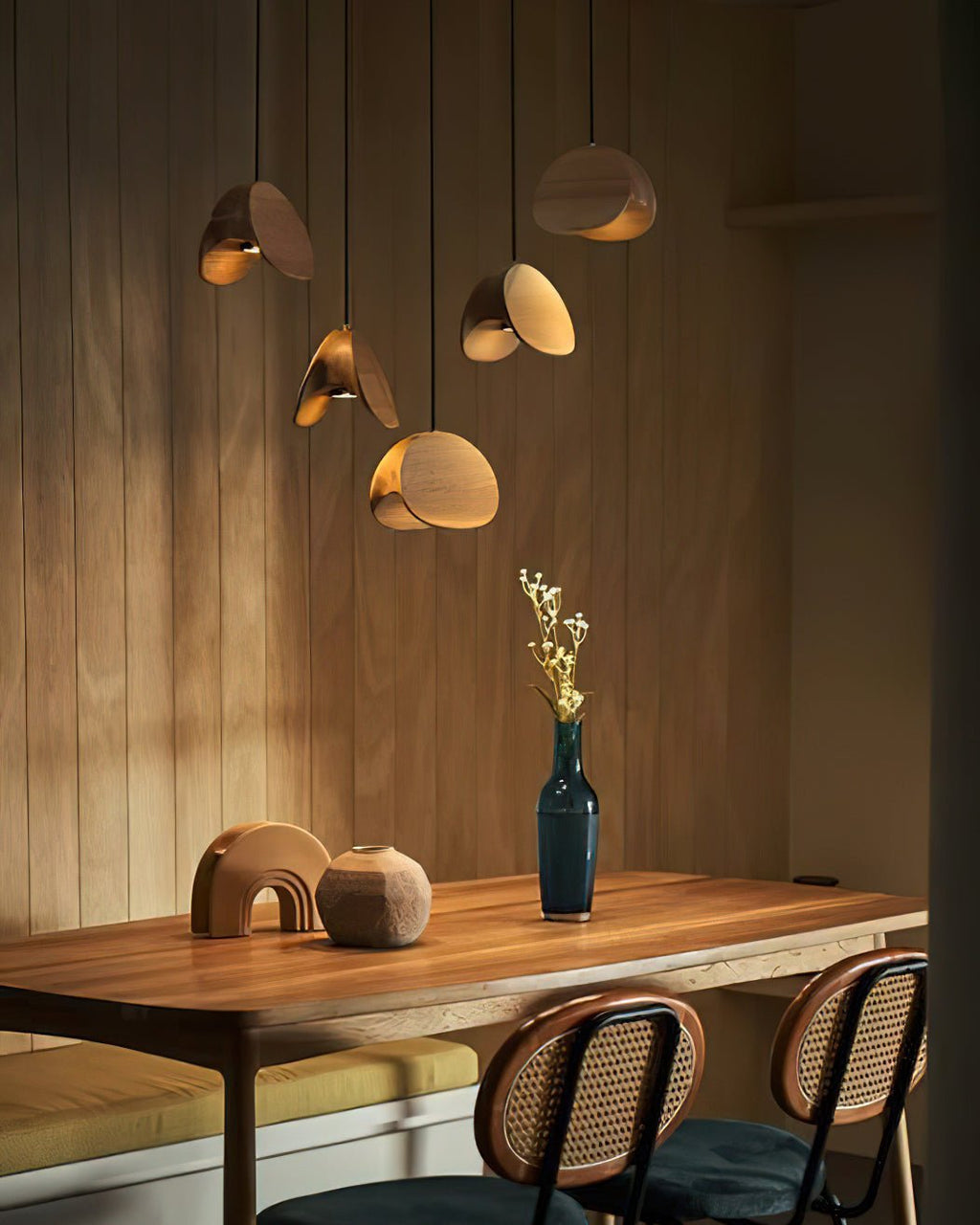 Hadrenina Wood Pendant Light-Moonnatur