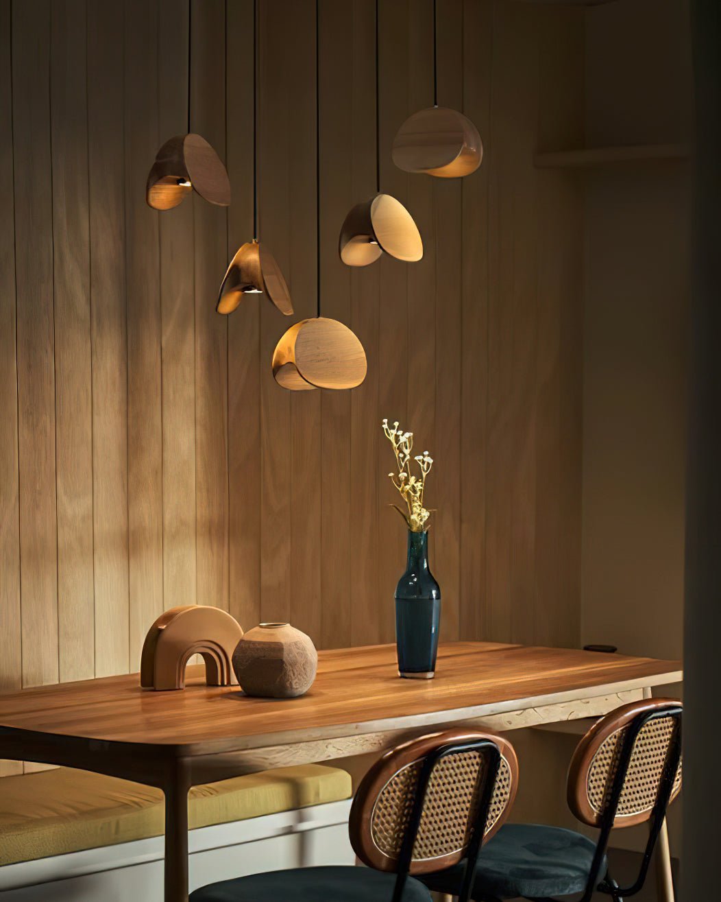 Hadrenina Wood Pendant Light-Moonnatur