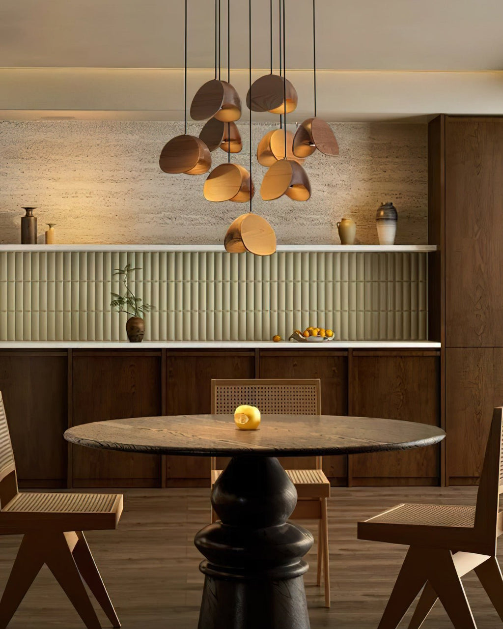 Hadrenina Wood Pendant Light-Moonnatur