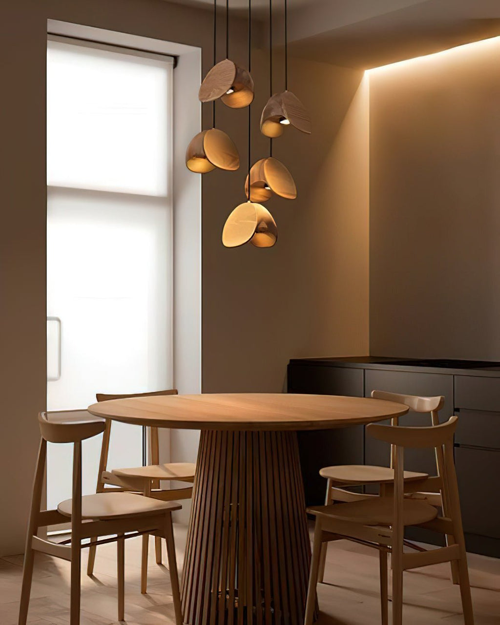 Hadrenina Wood Pendant Light-Moonnatur