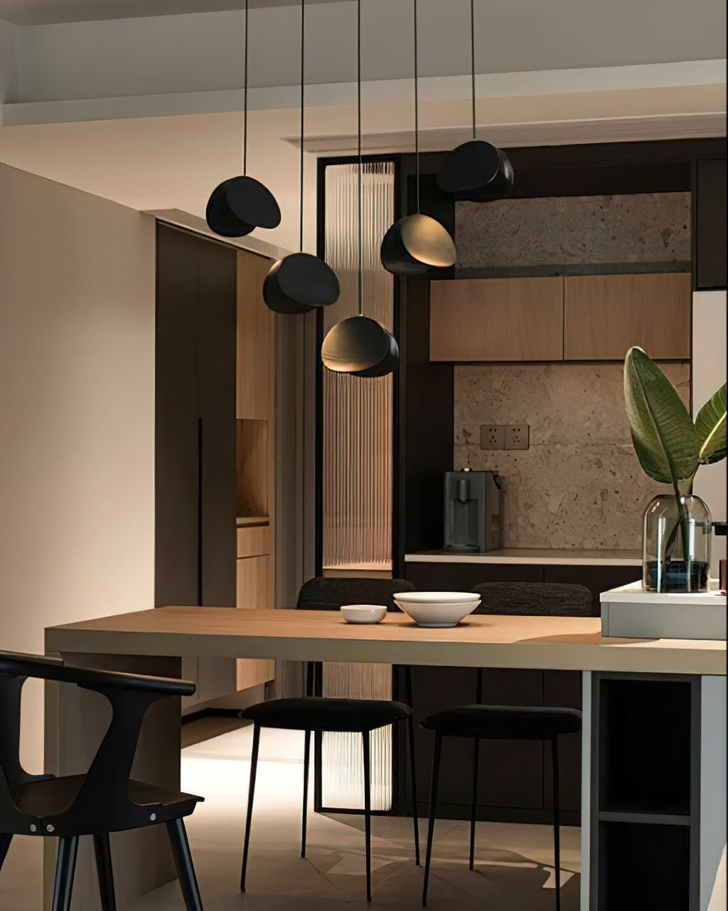 Hadrenina Wood Pendant Light-Moonnatur