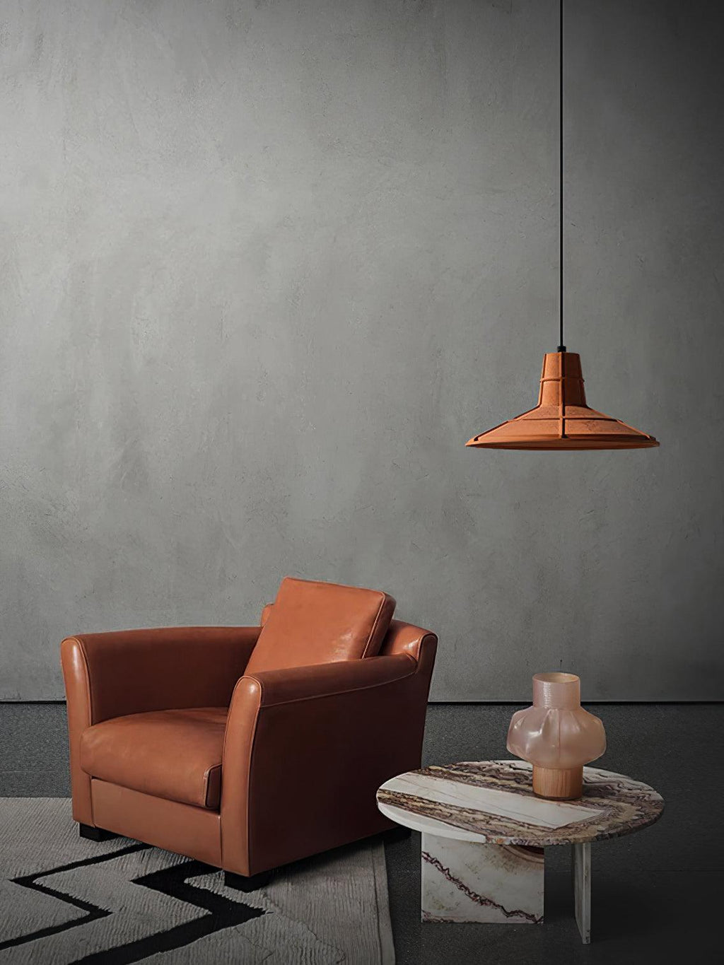 Rosiel Cement Pendant Light-Moonnatur