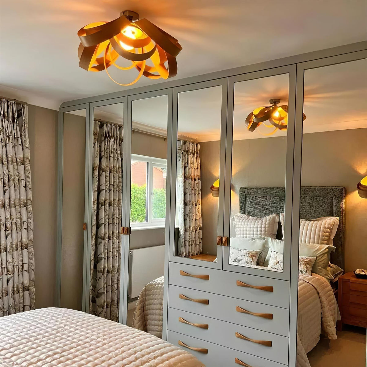 Ambelgrove Wood Ceiling Light-Moonnatur