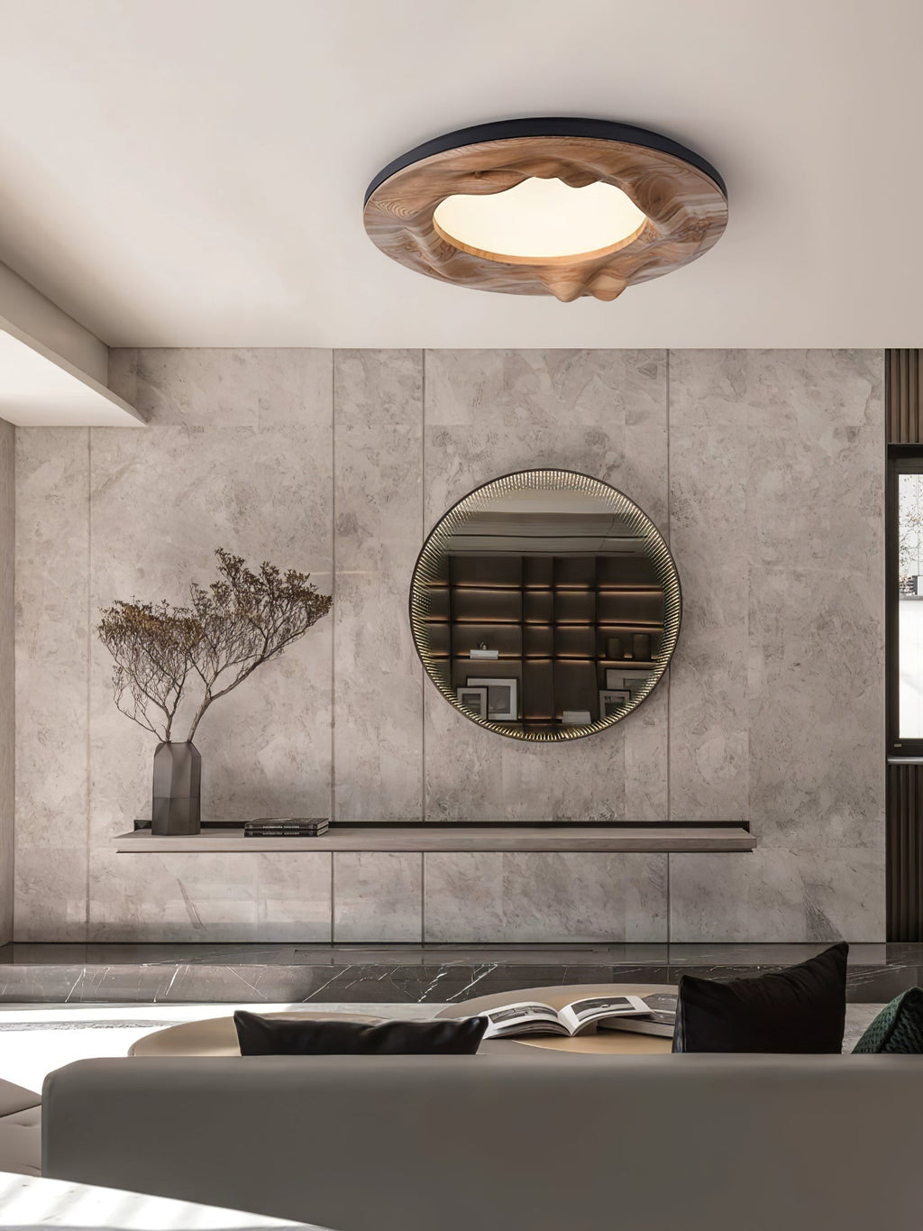 Kirelle Wood Ceiling Light-Moonnatur