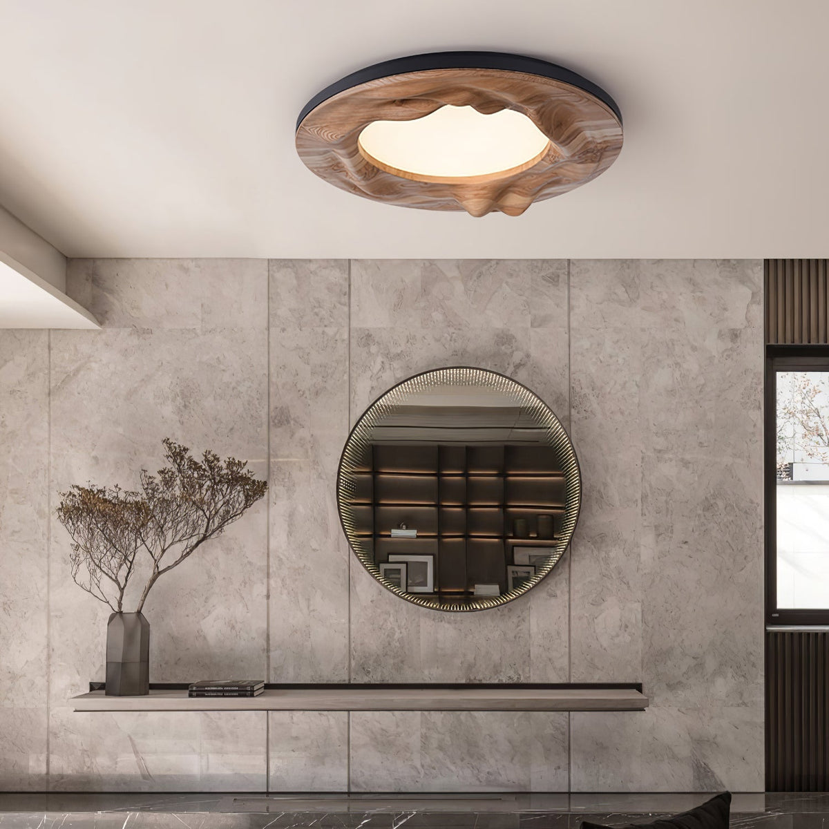 Kirelle Wood Ceiling Light-Moonnatur