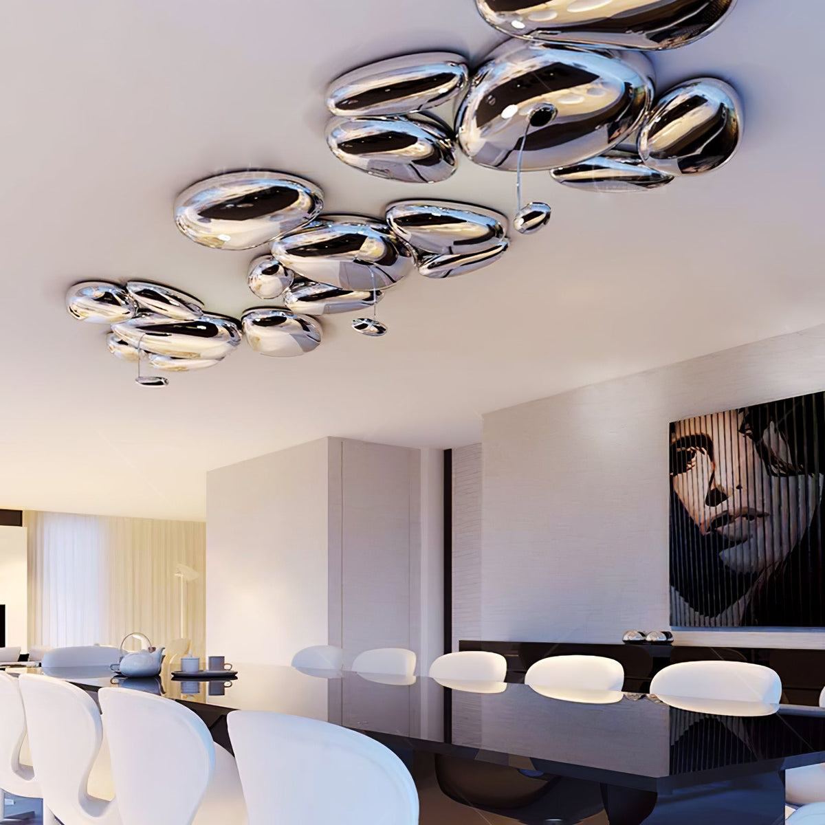 Keldelwynne Acrylic Ceiling Light-Moonnatur