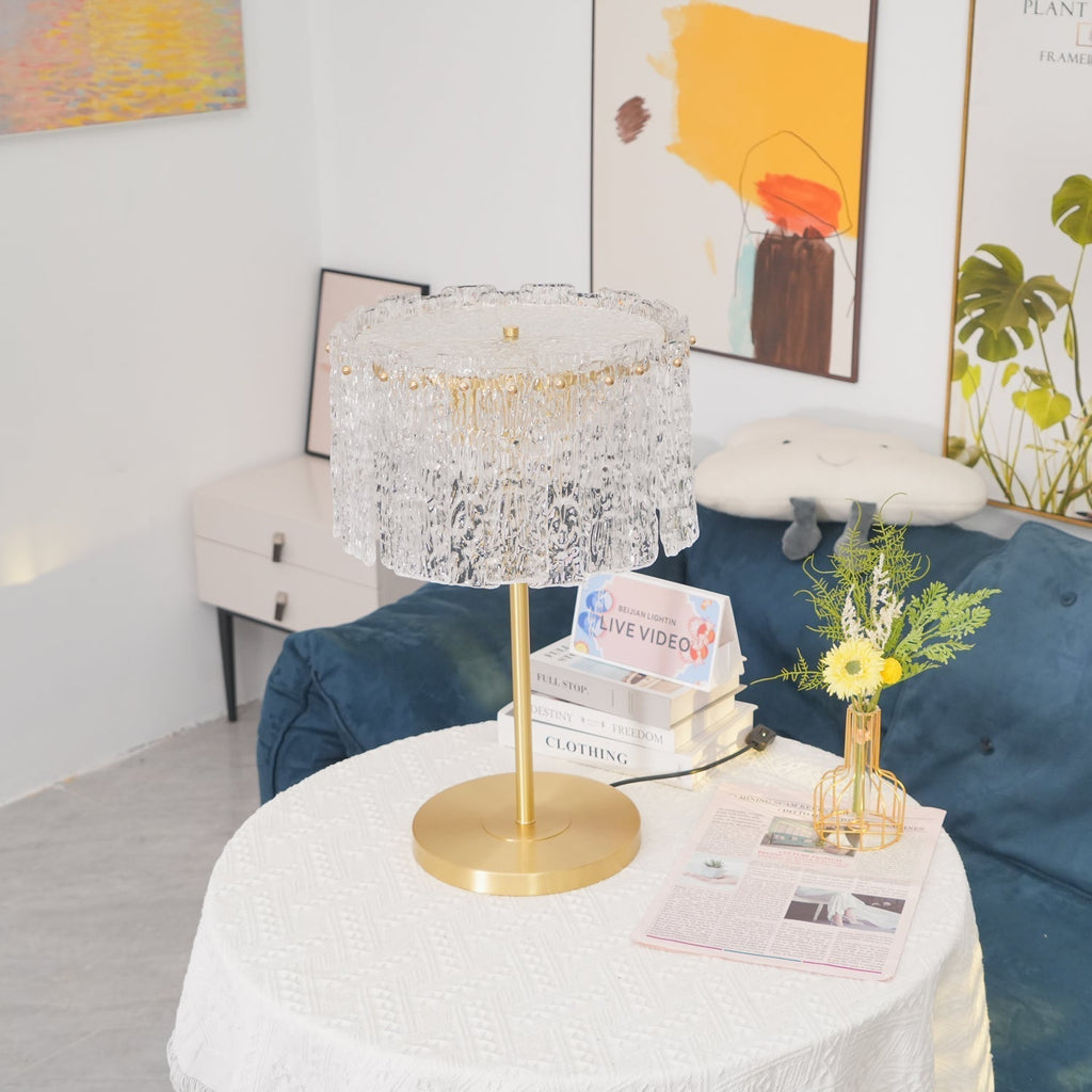 Nardenrose Glass Table Lamp-Moonnatur