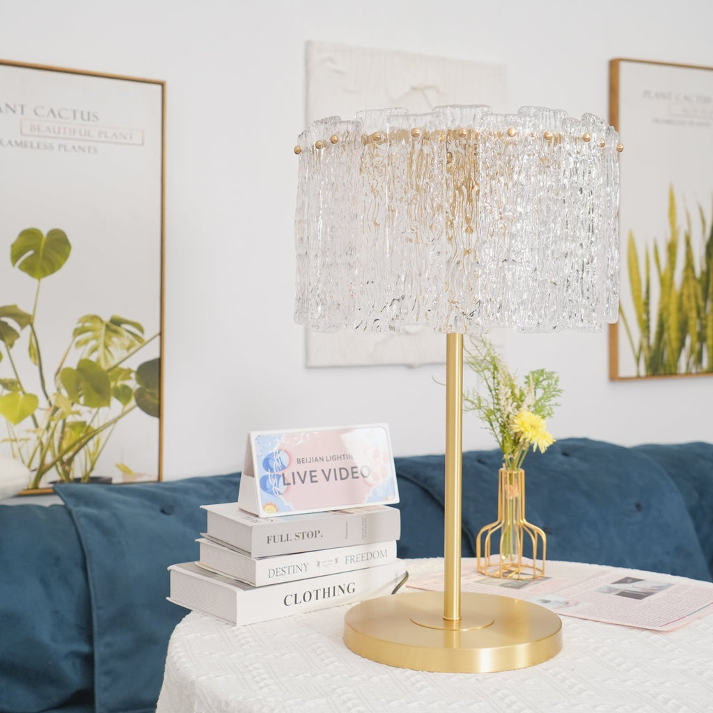 Nardenrose Glass Table Lamp-Moonnatur