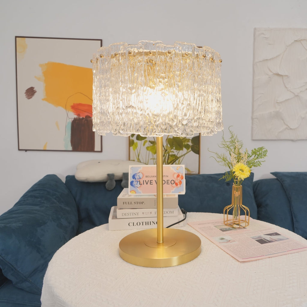 Nardenrose Glass Table Lamp-Moonnatur