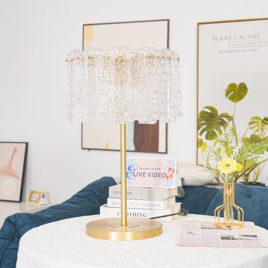 Nardenrose Glass Table Lamp-Moonnatur