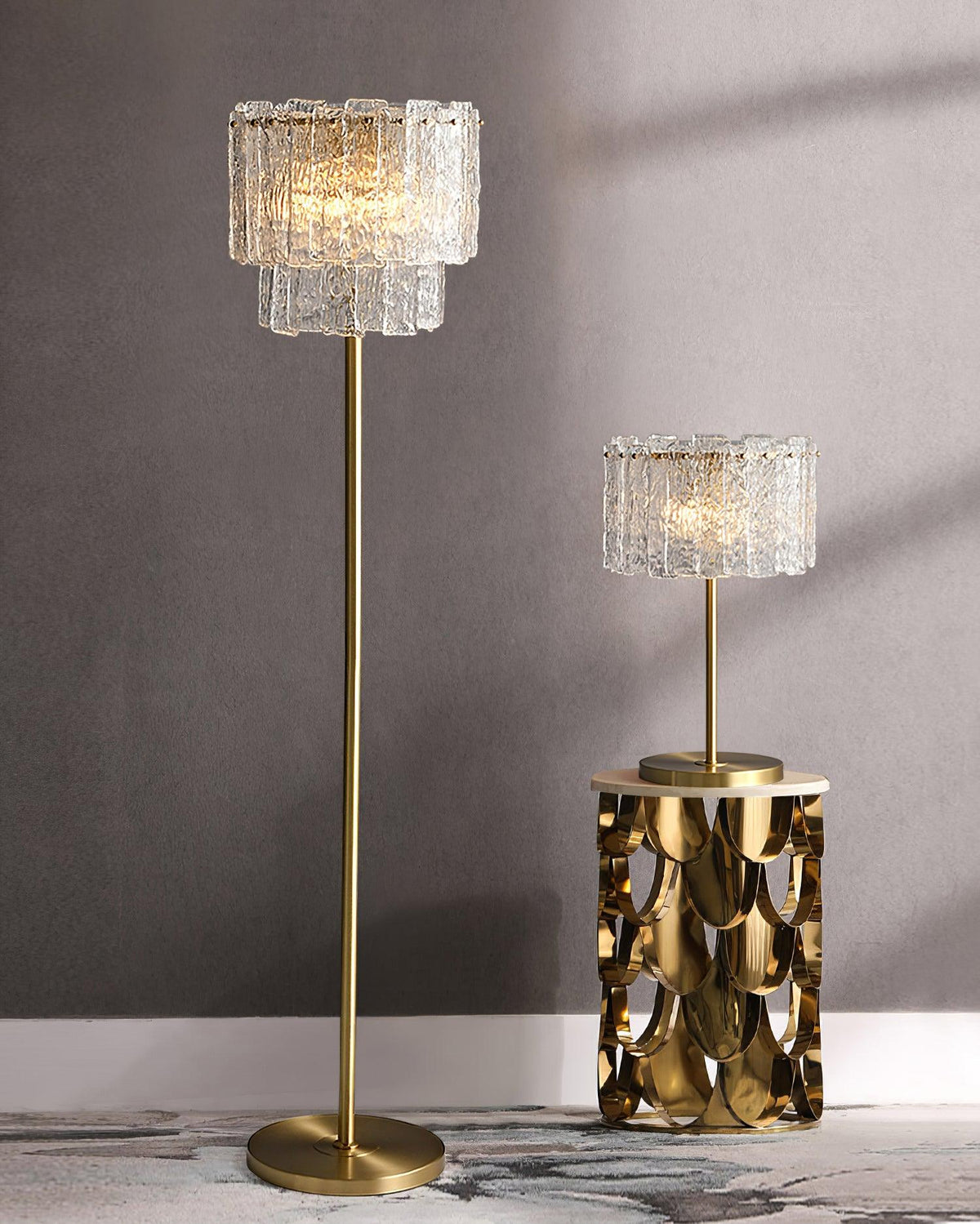 Nardenrose Glass Table Lamp-Moonnatur