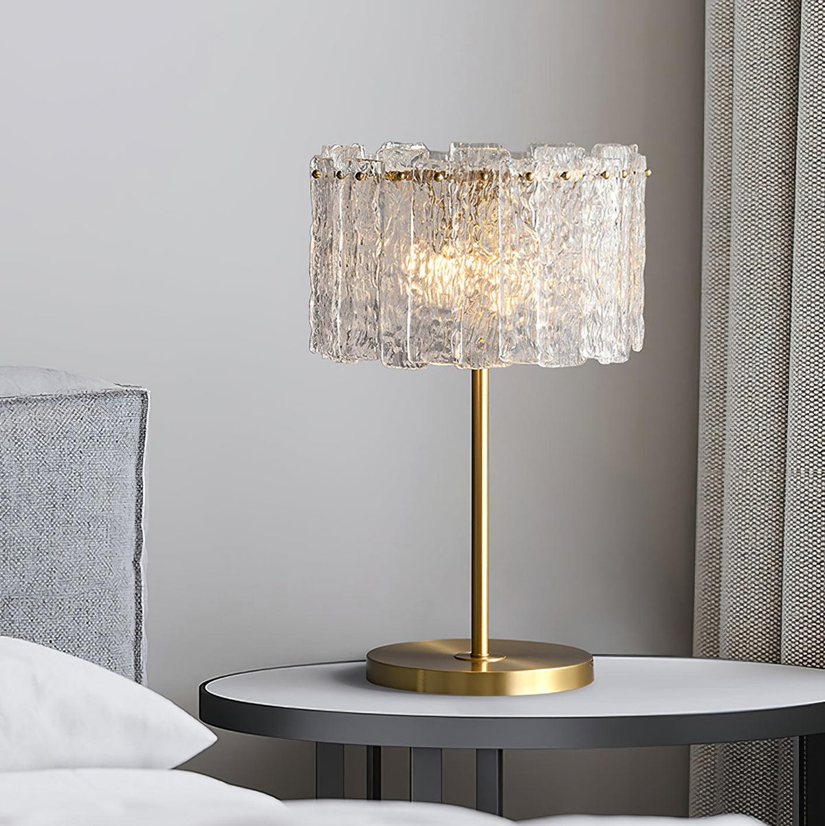 Nardenrose Glass Table Lamp-Moonnatur