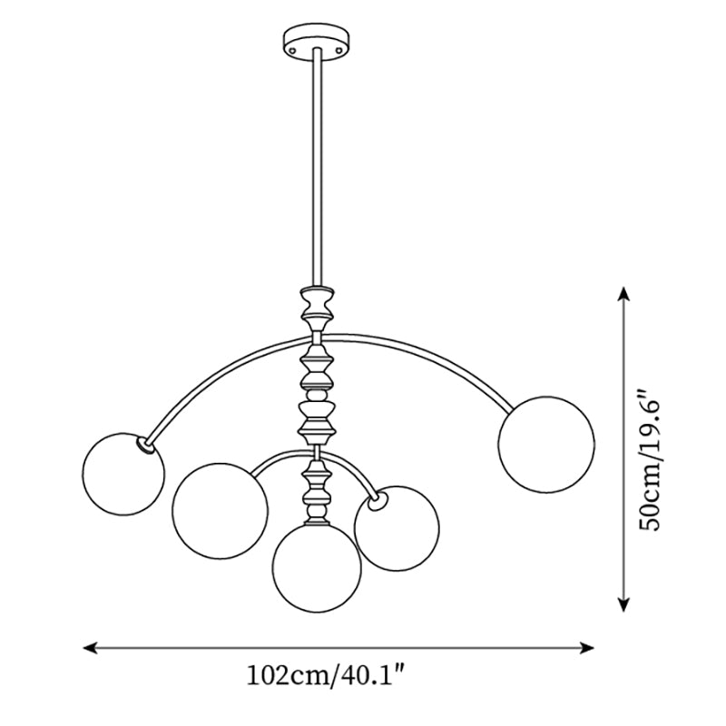 Tildenvale Metal Chandelier-Moonnatur