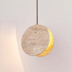 Abermoss Travertine Pendant Light-Moonnatur