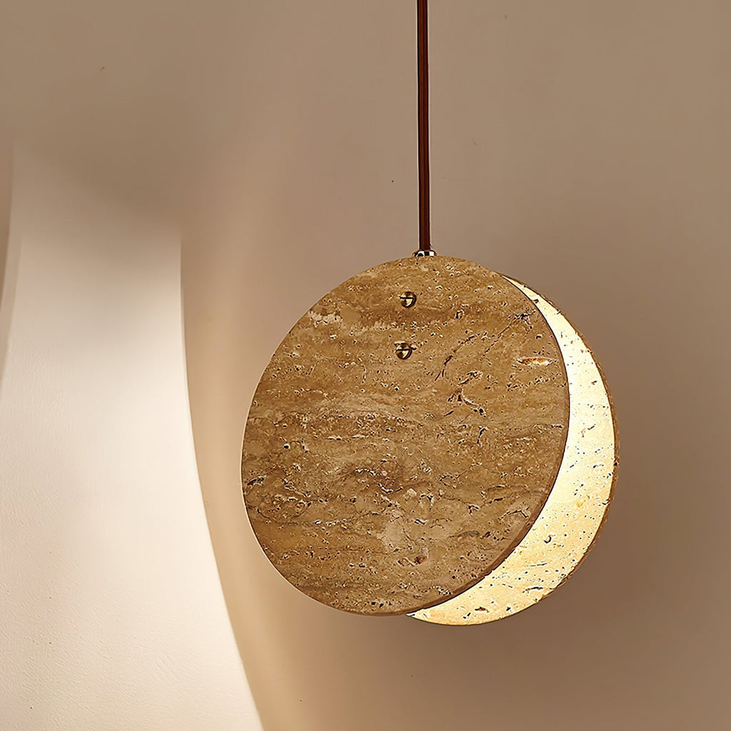 Abermoss Travertine Pendant Light-Moonnatur