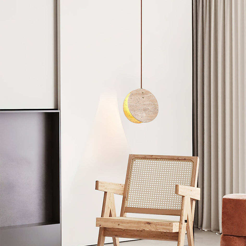 Abermoss Travertine Pendant Light-Moonnatur