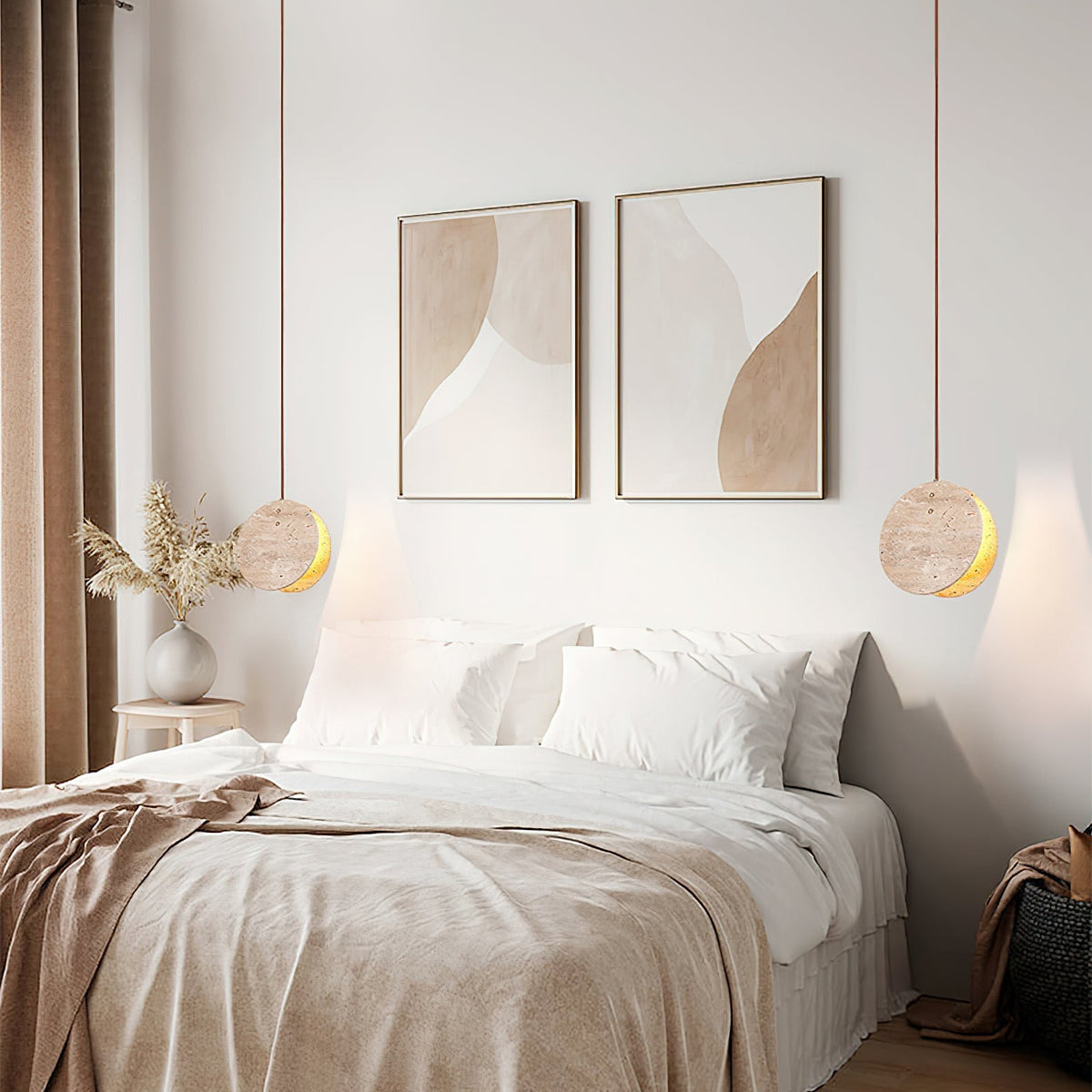 Abermoss Travertine Pendant Light-Moonnatur