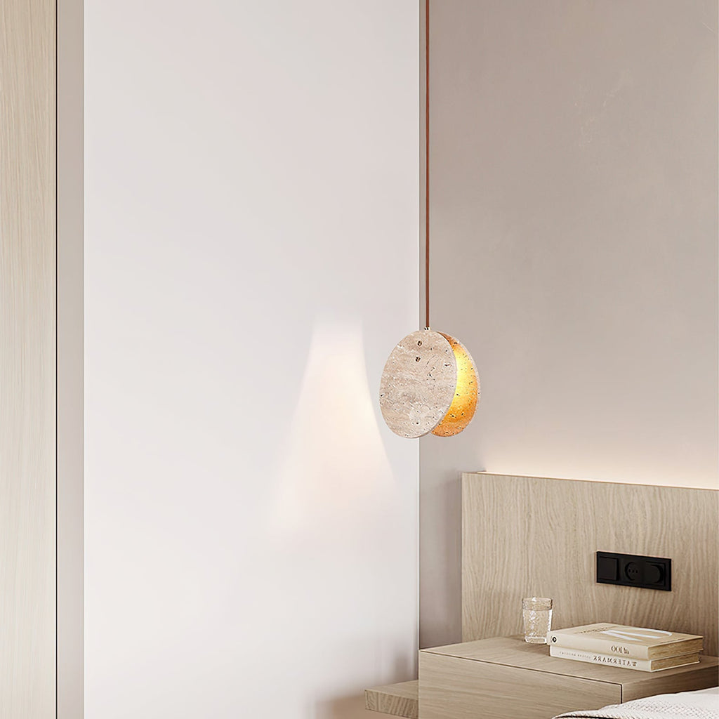 Abermoss Travertine Pendant Light-Moonnatur