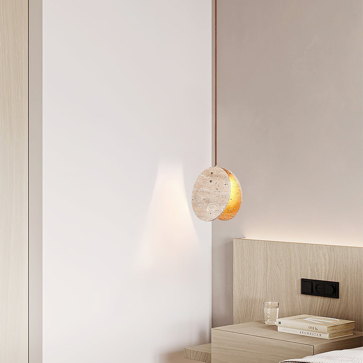 Abermoss Travertine Pendant Light-Moonnatur