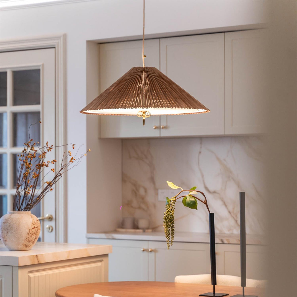 Auberrose Bamboo Pendant Light-Moonnatur