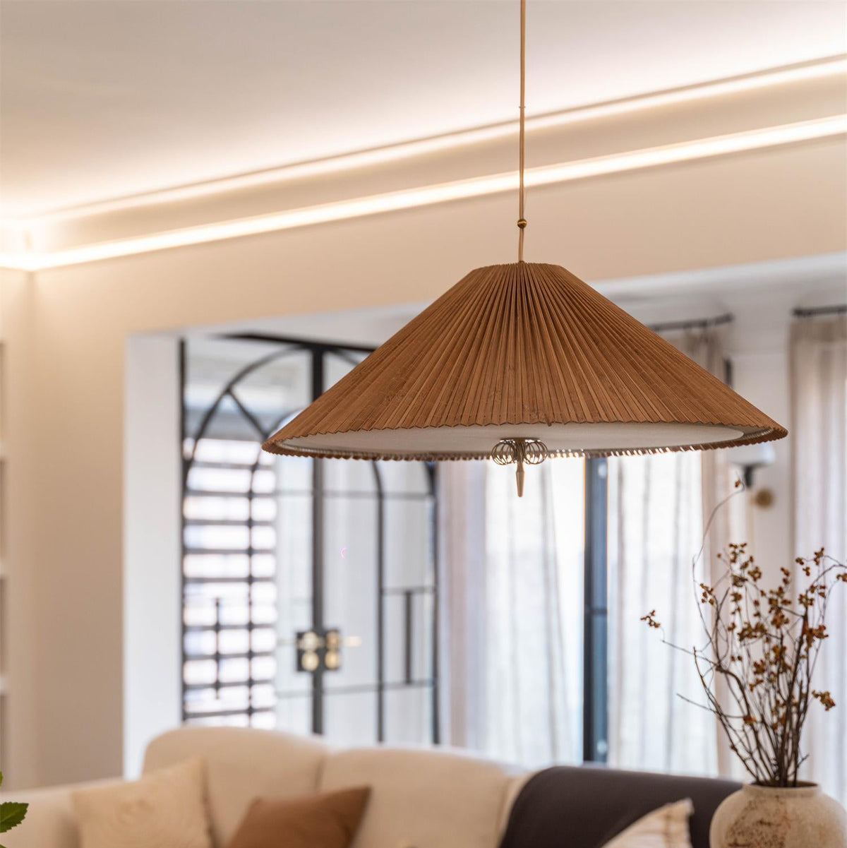 Auberrose Bamboo Pendant Light-Moonnatur