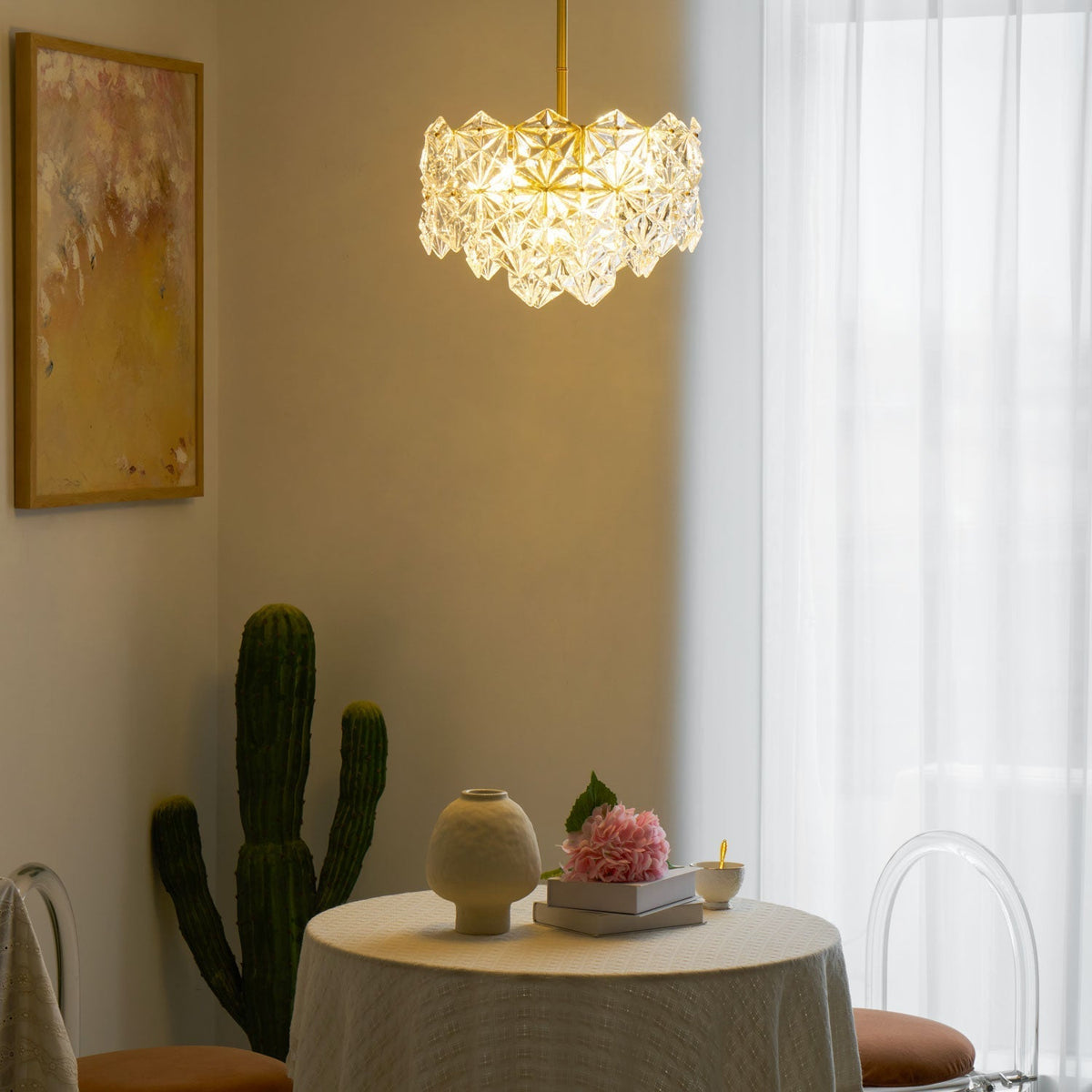 Cedrella Glass Chandelier-Moonnatur